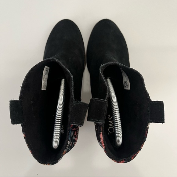 TOMS Constance Western Embroidered Bootie in Black NEW - Picture 8 of 15